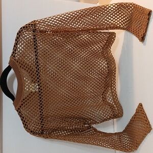 Long sleeve fishnet top